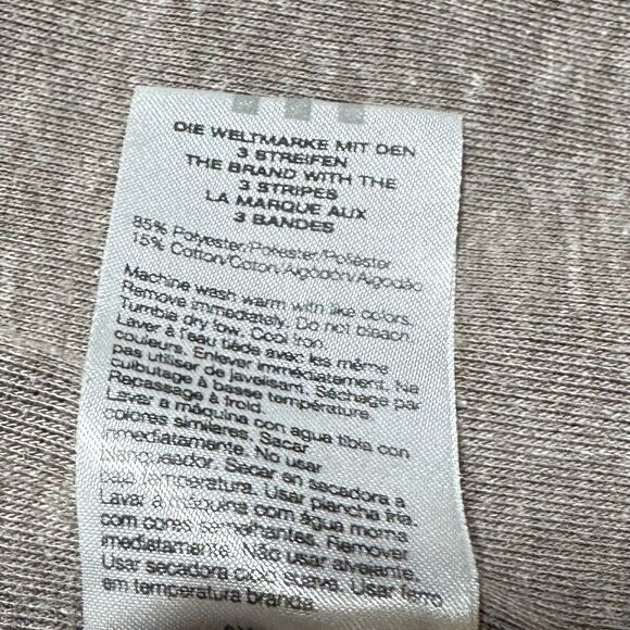 Adidas Retro Track Jacket Brown White Stripes Women’s Size L Spellout - Picture 5 of 11